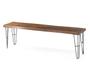Imagem de Banco Bronx Live Edge Rustic Brown com Base Grafite 190cm - 54186
