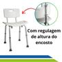 Imagem de Banco Cadeira para Banho com Encosto e Regulagem de Altura Banqueta Idoso e Adulto até 130 KG Hidrolight