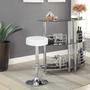 Imagem de Banco de bar COSTWAY Modern Swivel Swivel, sem encosto, couro PU branco