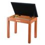 Imagem de Banco de Piano com Armazenamento e Teclado de Madeira Maciça - com Almofada