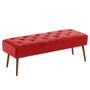 Imagem de Banco estofado Rubi 1,20m Suede Vermelho - Clique Decorações