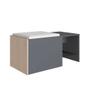 Imagem de Banco Flow com Futon 1 GV Grafite e Nature