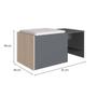 Imagem de Banco Flow com Futon 1 GV Grafite e Nature