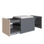 Imagem de Banco Flow com Futon 1 GV Grafite e Nature