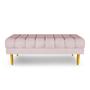 Imagem de Banco Jade 80cm Suede Rosa Bebe - Lares Decor