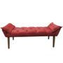 Imagem de Banco Opalla 120x Suede Vermelho - Dominic Decor