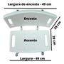 Imagem de Banco Para Banho Ajustável Com Encosto Aluminio Supermedy