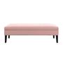 Imagem de Banco Sofia 1,40m com Tachas Suede Rosa Bebe - Inova Decor