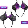 Imagem de Bandana Black Devil Horns Mouse Ears para mulheres e meninas