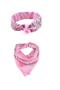 Imagem de Bandana Faixa Lenço Cabelo Rosa Claro Unissex Poliéster