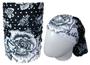 Imagem de Bandana Muhu 7049 Rosas Rendas Preto E Branco