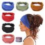 Imagem de Bandanas largas GILI para mulheres, faixas de cabelo elásticas macias antiderrapantes