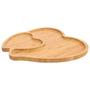 Imagem de bandeija coração em forma de bambu doméstico servindo prato bolo - casita