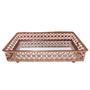 Imagem de Bandeija retangular full fit em ferro com espelho 23x14x5cm cobre 26857