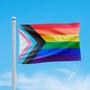 Imagem de Bandeira Avulsa Orgulho LGBT Cores em Cetim Brilhante - Tamanho Grande 1,20m x 85cm