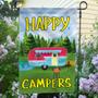 Imagem de Bandeira de jardim Anley Happy Campers Decorativa 45x32cm Poliéster