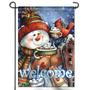 Imagem de Bandeira de Jardim Anley Welcome Winter Snowman - 32x45cm - Poliéster