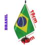 Imagem de Bandeira De Mesa Brasil Super Luxo Tecido Brilhante