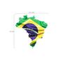 Imagem de Bandeira do Brasil Mapa Geográfico Adesivo Resinado 