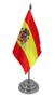 Imagem de Bandeira Mesa Dupla Face Espanha Mastro 29 Cm Cetim