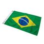 Imagem de Bandeira Oficial do Brasil 20x33cm Dupla Face 1/2 Panos