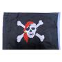 Imagem de Bandeira Pirata 44x29cm Festa Halloween Decoração 