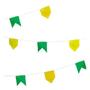Imagem de Bandeirinha de Festa Junina de Plástico 10 Metros - Verde e Amarela Ref. 0024 - Real Seda - Rizzo