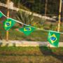 Imagem de Bandeirinha em Tecido Decoração Brasil Copa Mundo 3m 14x21