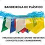 Imagem de Bandeirinhas Plástica 100 Metros Decoração Arraial Varal