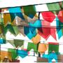 Imagem de Bandeirinhas Plástica 100 Metros Decoração Arraial Varal
