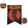 Imagem de Bandeirola Halloween Caveira Cartola Welcome - 35cm