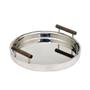 Imagem de Bandeja Aço Inox com alça prata 32cm Espressione
