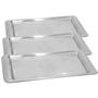 Imagem de Bandeja Aço Inox Retangular Servir Café 30x14 Cm Kit 3 Peças