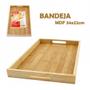 Imagem de Bandeja Bambu Cafe Manhã Decorativa Retangular Pinus e MDF