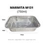 Imagem de Bandeja De Aluminio M131 750Ml Com Tampa Pet 50Un Mello