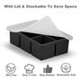 Imagem de Bandeja de Cubos de Gelo ACOOKEE - Silicone, Grande (18 Cubos) - Pacote com 3