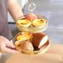 Imagem de Bandeja de Frutas de Ferro Forjado com 2 Andares - Ideal para Doces e Pastéis