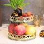 Imagem de Bandeja de Frutas de Ferro Forjado com 2 Andares - Ideal para Doces e Pastéis