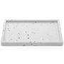 Imagem de Bandeja de Mármore Terrazzo Lyor 26,5x17x2cm Decorativa Retangular Branca Casa Banheiro