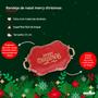 Imagem de Bandeja de Natal 51cm Vermelho Dourado Merry Christmas