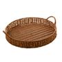 Imagem de Bandeja de Plástico com Alça Rattan 38cm - Lyor