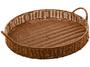 Imagem de Bandeja de Plástico para Servir Redonda Lyor - Rattan 5x35x37cm