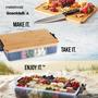 Imagem de Bandeja de Servir Snacklebox Farberware com Tampa de Tábua de Cortar de Bambu