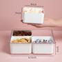 Imagem de Bandeja de vegetais dividida MineSign Snackle Box com tampa, pacote com 2