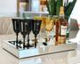 Imagem de Bandeja Decorativa Espelhada Prata Grande para Bebidas Taças 30x50 cm