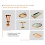 Imagem de Bandeja Decorativa para Lavabo com Formato Retangular na cor Dourada com Detalhes 10x5x20cm