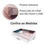 Imagem de Bandeja Espelhada Decorativa 12x24cm Vidro para Sala Cozinha Jantar Servir Mesa