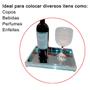 Imagem de Bandeja Espelhada Decorativa 12x24cm Vidro para Sala Cozinha Jantar Servir Mesa