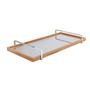 Imagem de Bandeja Espelhada Zeus MDF Com Laca 52x29 cm Com Alça Cromada - Bordinhon