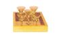 Imagem de Bandeja Espelho Dourado 40X30 Para Decorar Sala Taças Bar